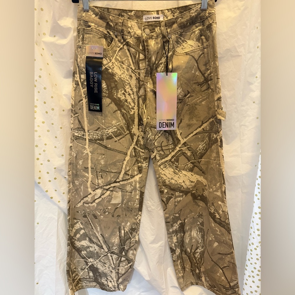 Soho Brown and Tan Cargo Pants for Outdoor Adventures
